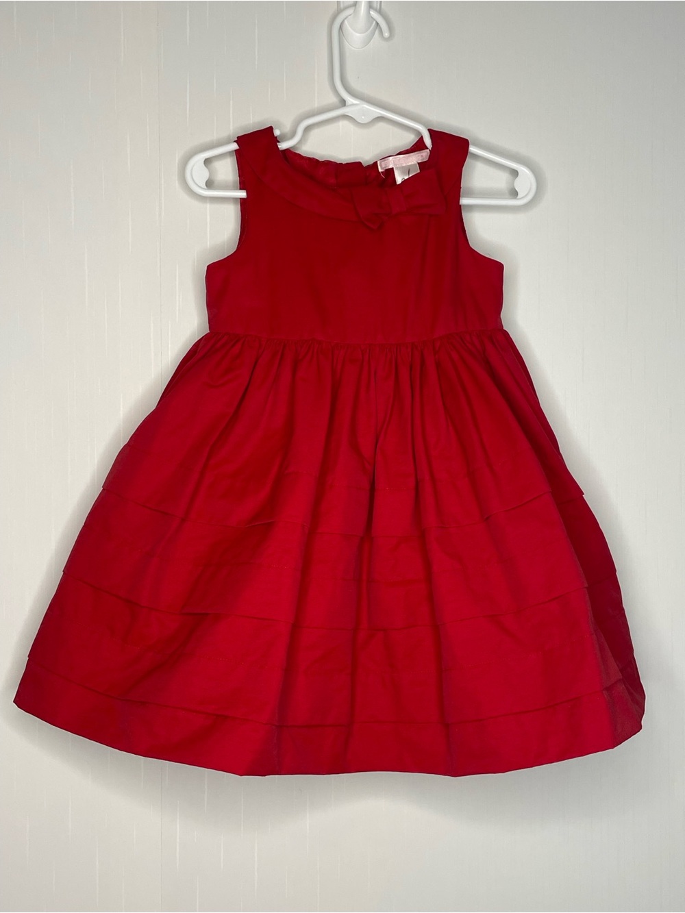 Janie and Jack 2012 Holiday Gift Red Tiered Party Dress Size 18-24 Month